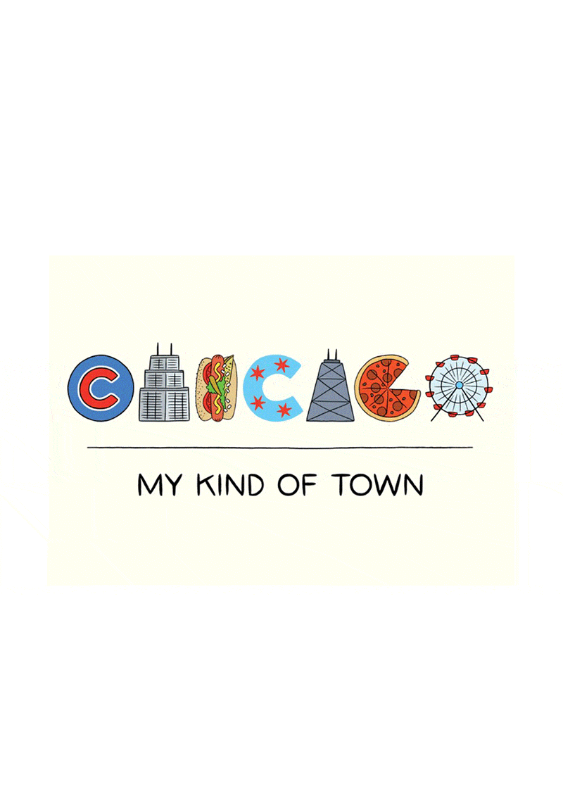 Chicago Icons Postcard