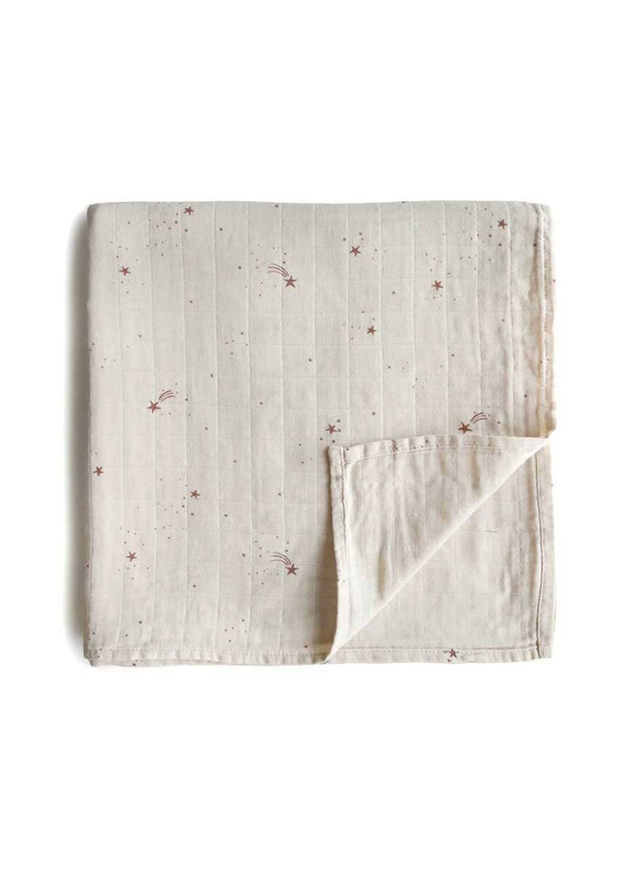 Organic Cotton Muslin Swaddle Blanket - Falling Stars