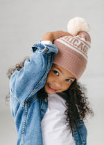 Toddler Mad Hatter Chicago Pom Beanie - Neutral