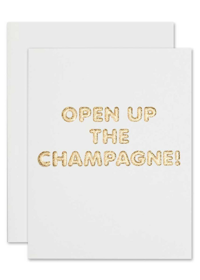 Open Up Champagne Congrats Card