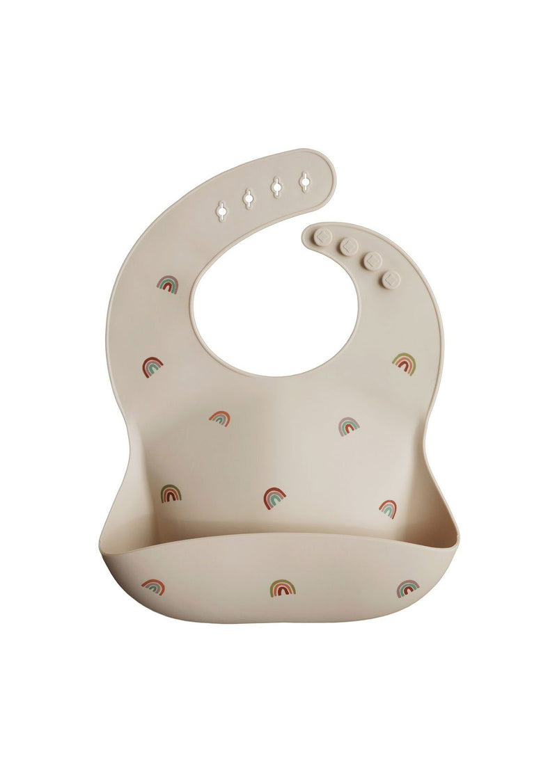 Silicone Baby Bib - Rainbows