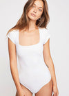 Square Eyes Bodysuit - White