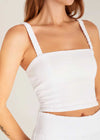 Cambria Gauze Top - White