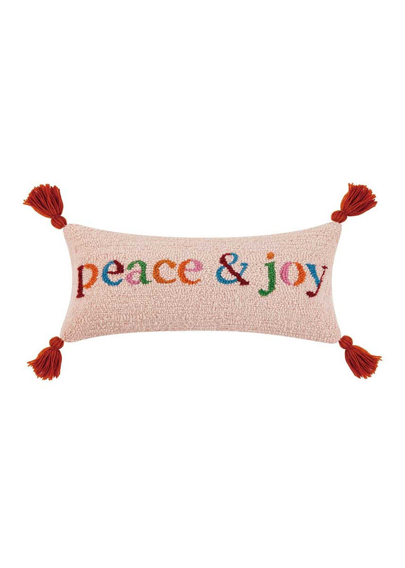 Peace & Joy Tassels Hook Pillow