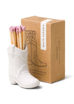 Cowboy Boot Match Holder - White