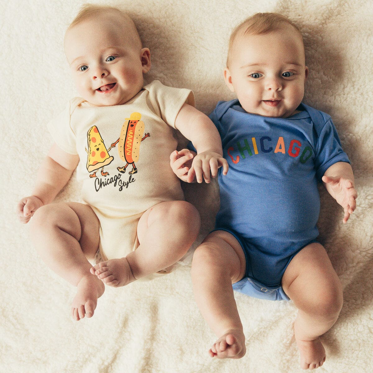 Sweet Home Chicago Onesie - Columbia Blue