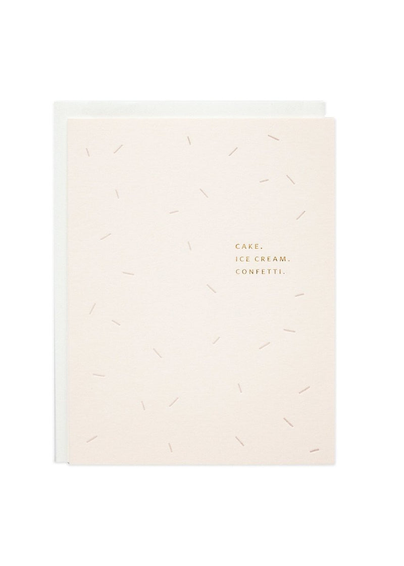 Cake, Ice Cream, Confetti Card