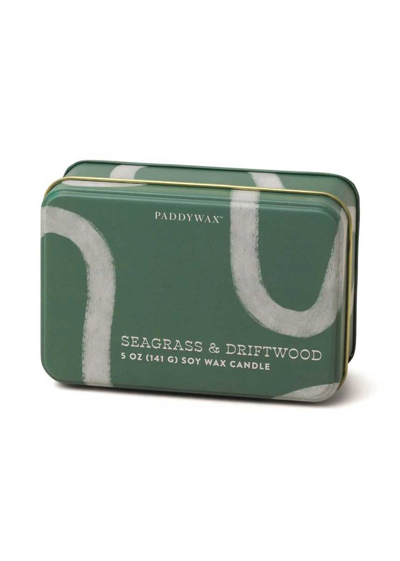Everyday Printed Tin Candle - Seagrass & Driftwood 5oz