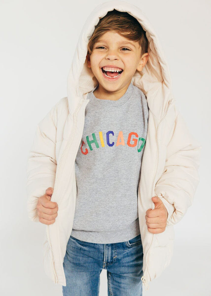 Sweet Home Chicago Toddler Sweatshirt - Heather Grey