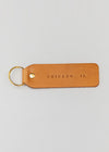 Hand Stamped Leather Keychain - Chicago, IL