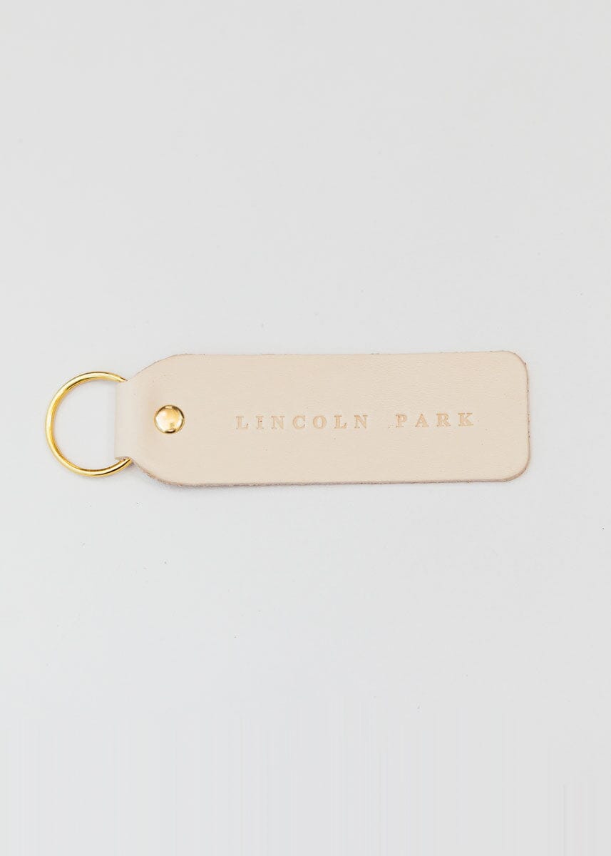 Hand Stamped Leather Keychain - Lincoln Park