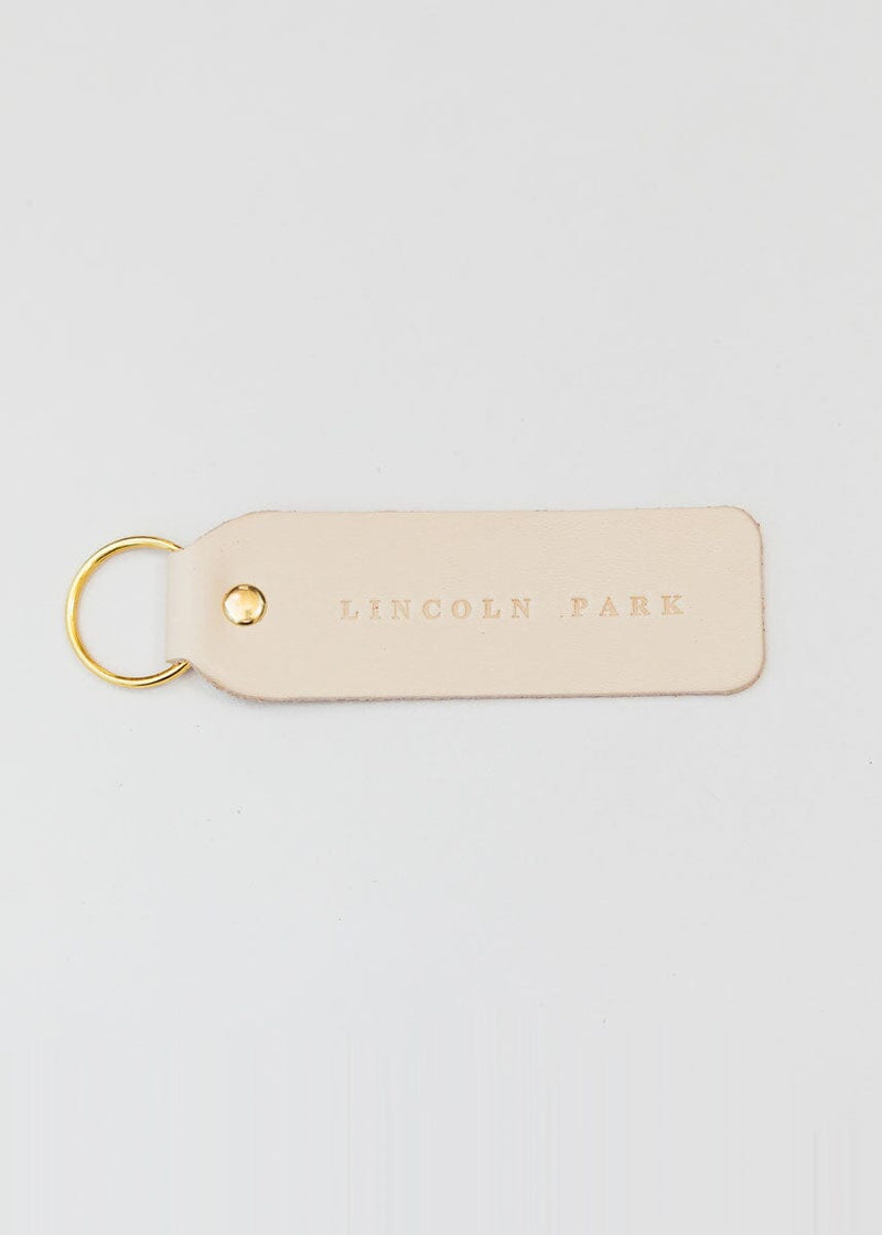 Hand Stamped Leather Keychain - Lincoln Park