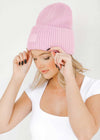 Adult Mad Hatter Ribbed Knit Beanie - Orchid