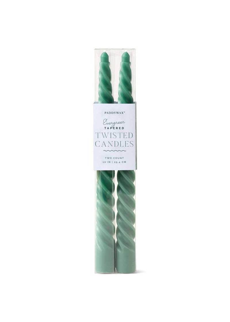 Cypress & Fir Twisted Tapers Candles - Evergreen