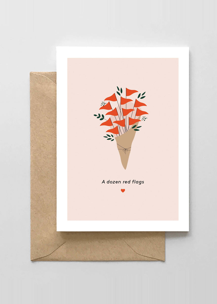 A Dozen Red Flags Card