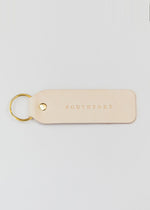 Hand Stamped Leather Keychain - Southport
