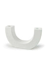 U-Shaped Ceramic Taper Holder - White Speckled