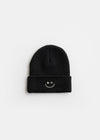 Toddler Mad Hatter Smiley Cuff Beanie - Black