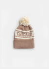 Toddler Mad Hatter Chicago Pom Beanie - Neutral