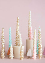 Tree Shaped Taper Candles - Gold