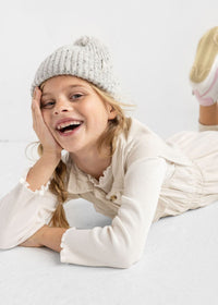 Youth Mad Hatter Speckled Knit Beanie - Grey